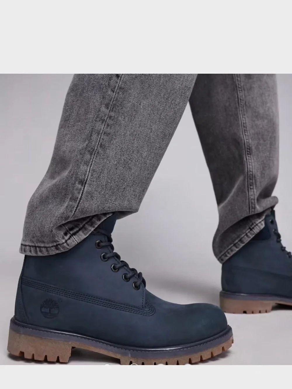 Timberland 8 EU 38 Nubuck Dark Blue Premium 6 inch Waterproof Lace Boots